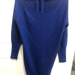 Athleta royal blue cashmere dress